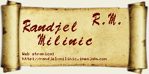 Ranđel Milinić vizit kartica